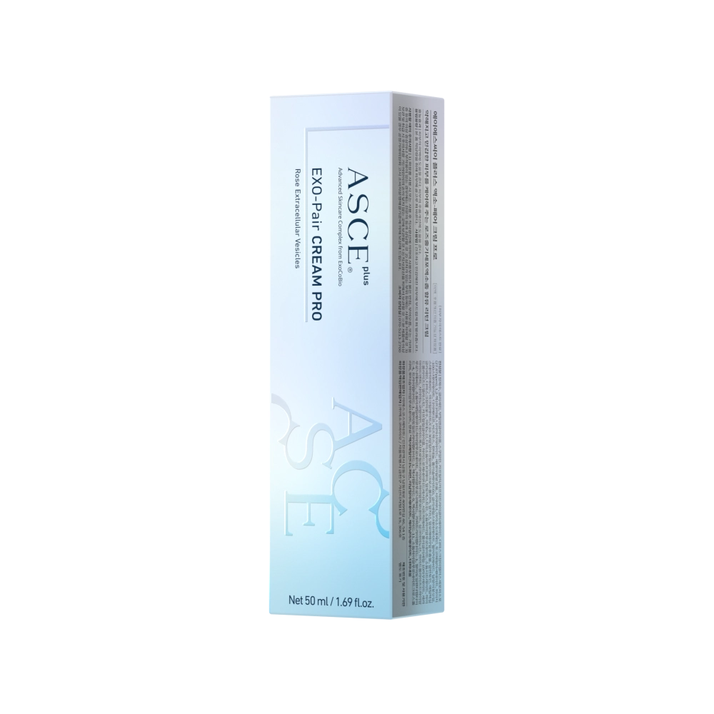 ASCEplus Exo-Pair Cream Pro - подмладяващ нощен крем против бръчки с екзозоми от роза дамасцена и пептиди. Стимулира колагена и изглажда кожата.